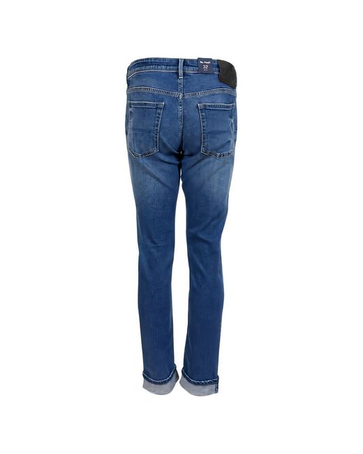 Re-hash Blue Cotton Trousers for men