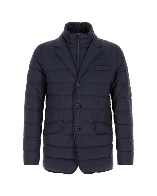 Herno Blue La Giacca Down Jacket for men