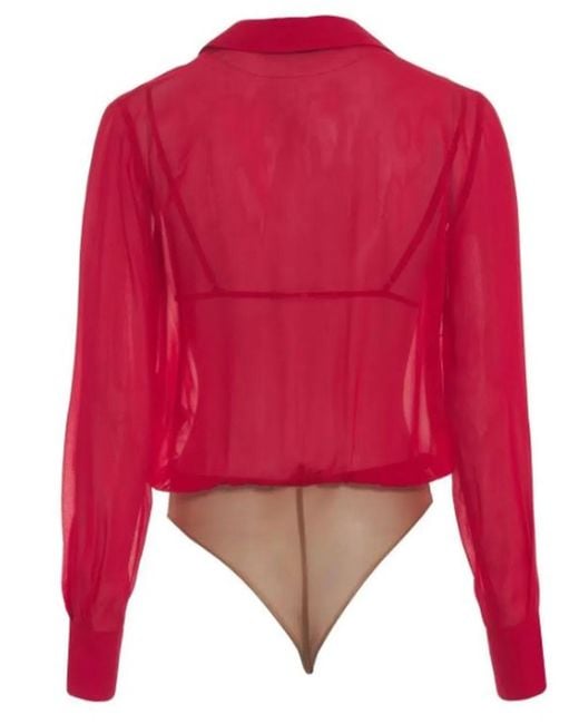Elisabetta Franchi Red Passion Stretch Fabric Shirt