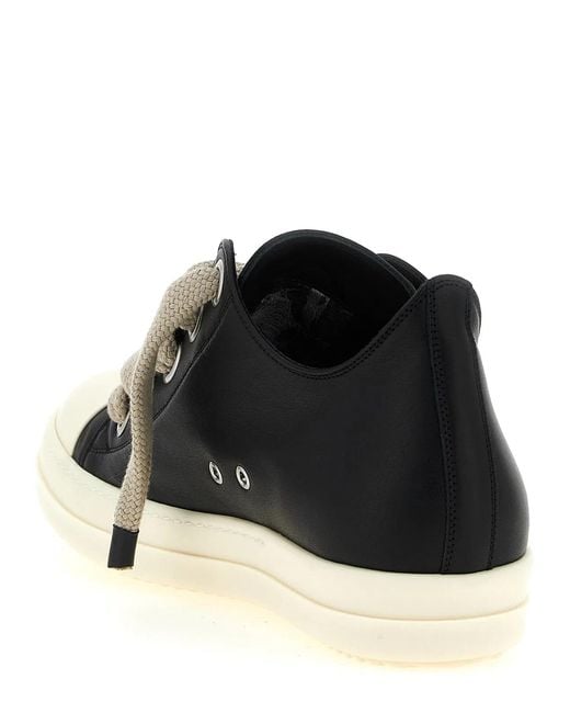 Rick Owens Black 'Jumbolace Low Sneaks' Sneakers