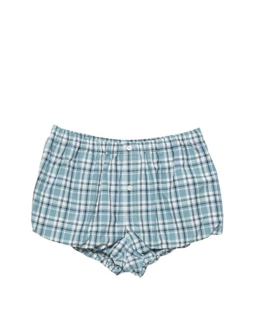 Acne Blue Organic Cotton Shorts