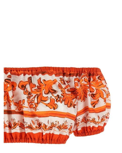 Dolce & Gabbana Orange Dolce & Gabbana 'Maiolica' Top