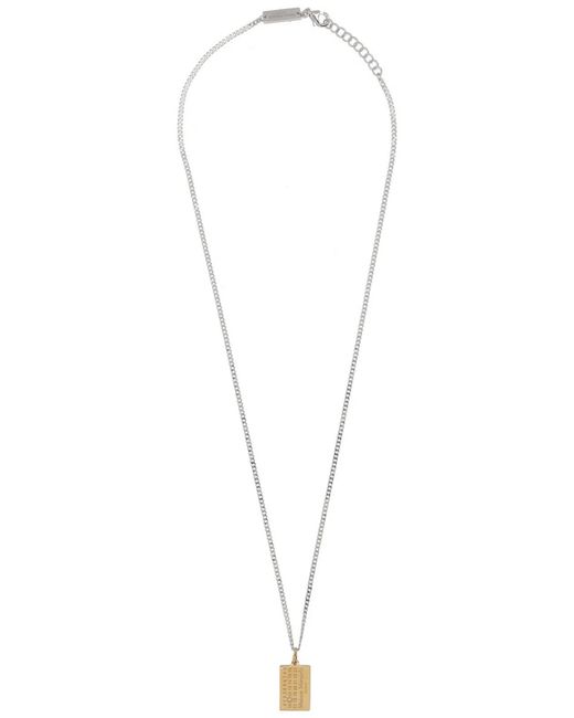 Maison Margiela White "Numeric" Necklace for men