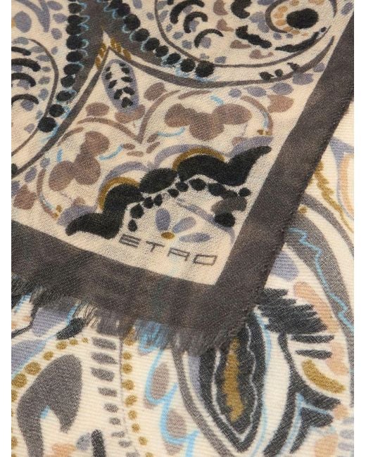 Etro Natural Printed Scarf