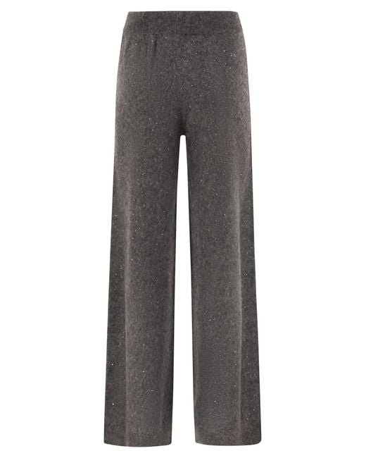 Fabiana Filippi Gray Knitted Trousers