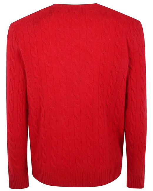 Polo Ralph Lauren Red Long Sleeve Pullover for men