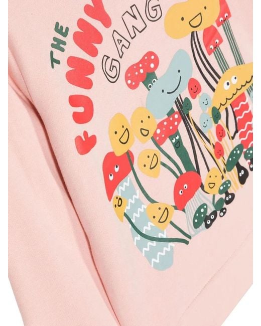 Stella McCartney Pink Funny Guys Crewneck Sweatshirt
