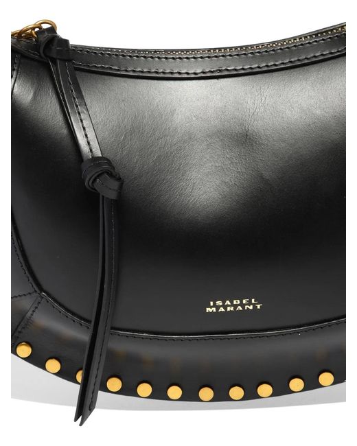 Isabel Marant Black "Oskan Moon" Small Shoulder Bag