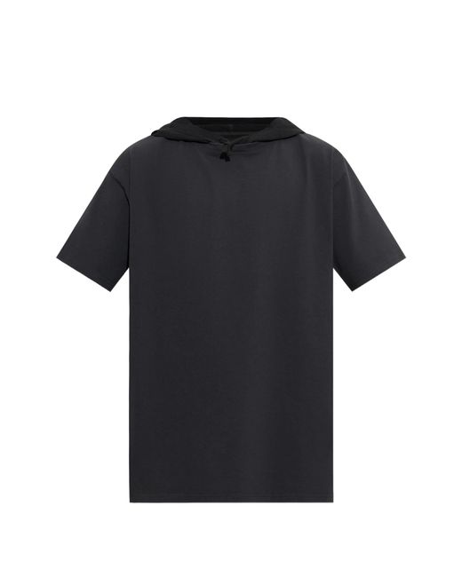 Maison Margiela Black Hooded T-Shirt for men
