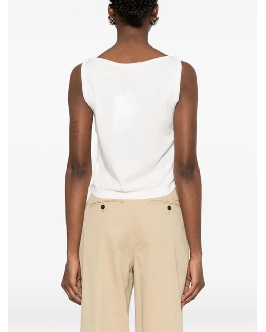 DUNST White Nylon-Blend Top