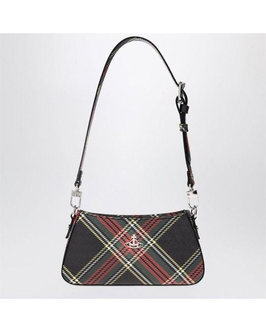 Vivienne Westwood Black Tasha Bag With Tartan Pattern
