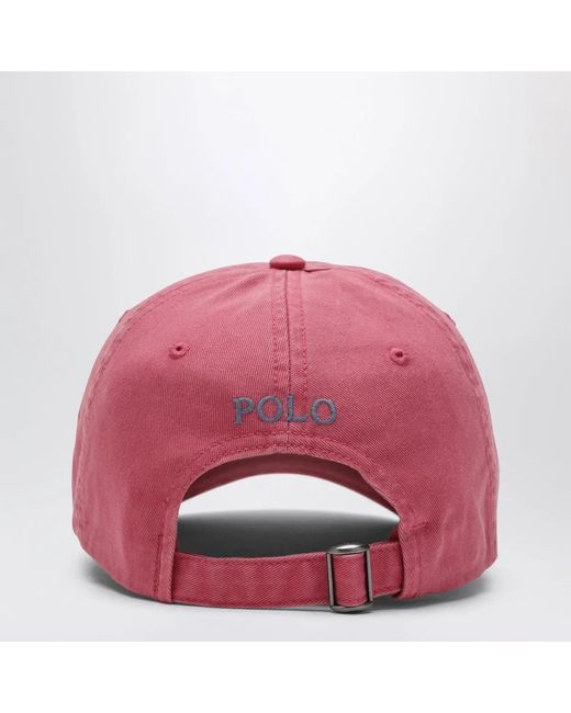 Polo Ralph Lauren Pink Baseball Cap With Logo for men