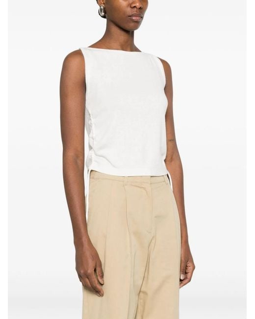 DUNST White Nylon-Blend Top