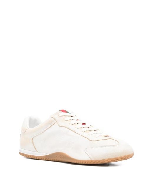 Gucci White Leather Sneakers