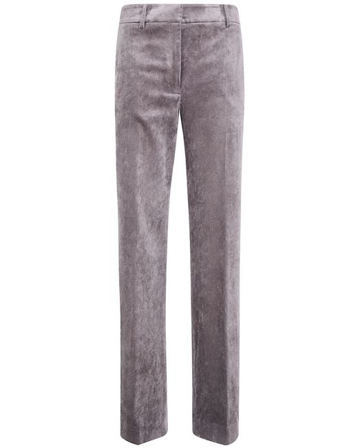 Antonelli Gray "Prunelli" Straight Leg Corduroy Trousers
