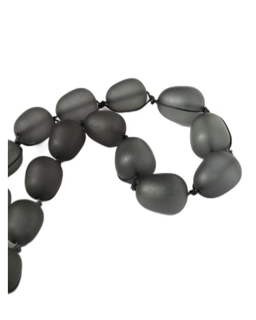 Emporio Armani Gray Necklace With Resin Pearls