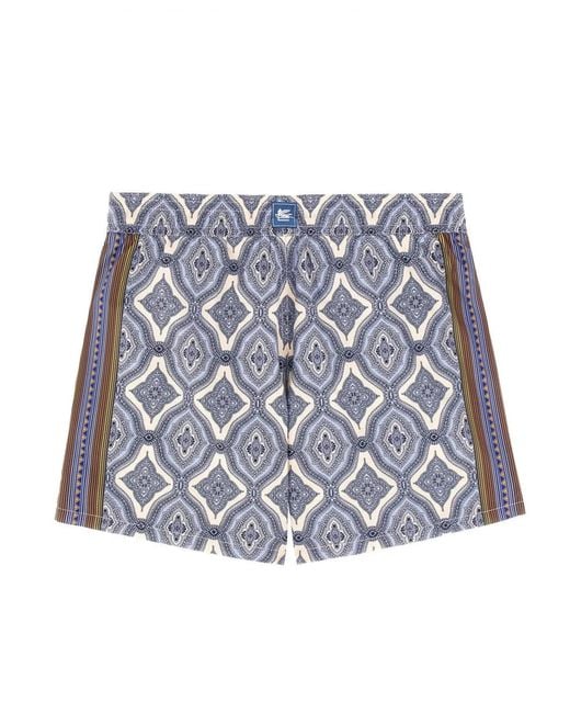 Etro Gray Boxer Swimsuit for men