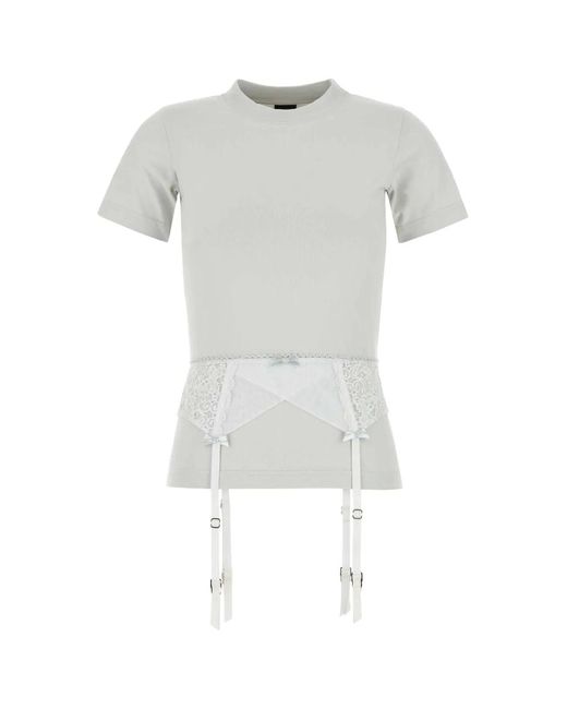 Balenciaga White Lingerie T-Shirt