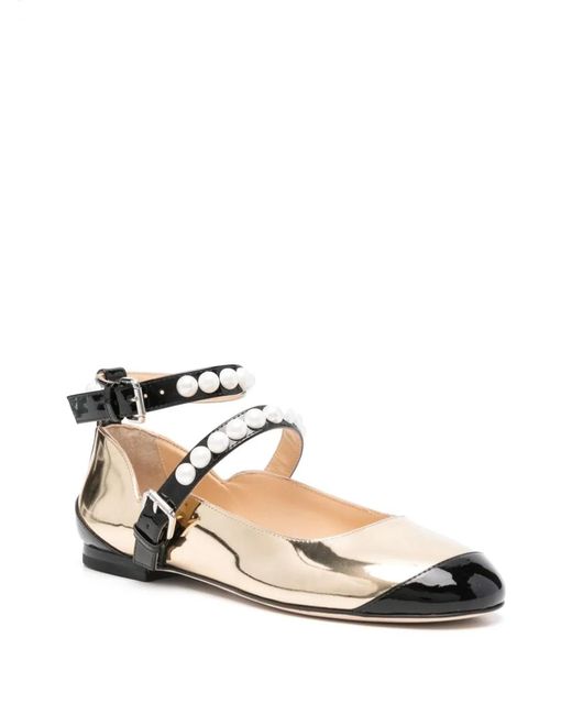 Mach & Mach Metallic Mach & Mach Leather Bicolor Ballets