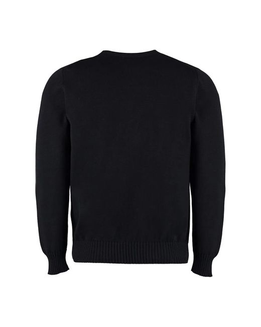 Drumohr Blue Cotton Crew-Neck Sweater for men