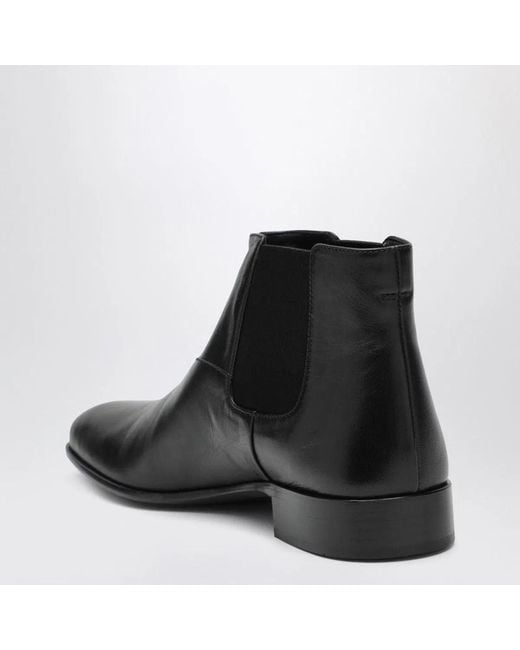 Prada Black Leather Ankle Boots