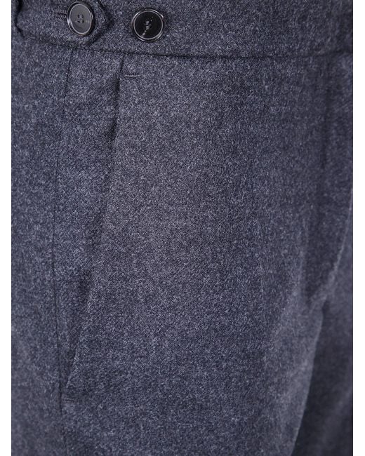 DARKPARK Blue "Grace" Wool Mid-Rise Tailored Pants
