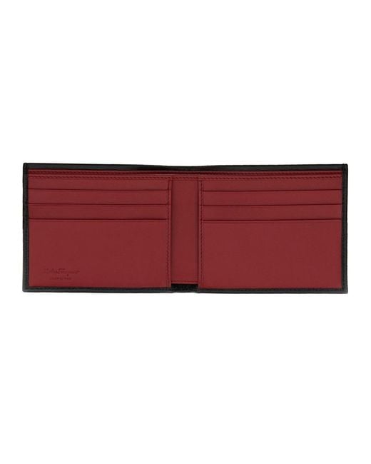 Ferragamo Black Portafoglio "Gancini" for men