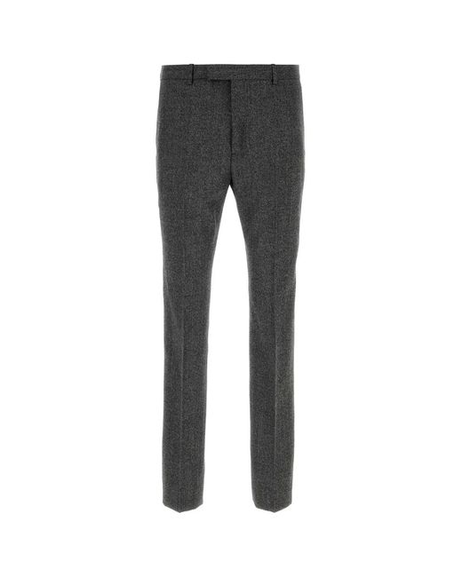 Gucci Black Melange Charcoal Wool Pant for men