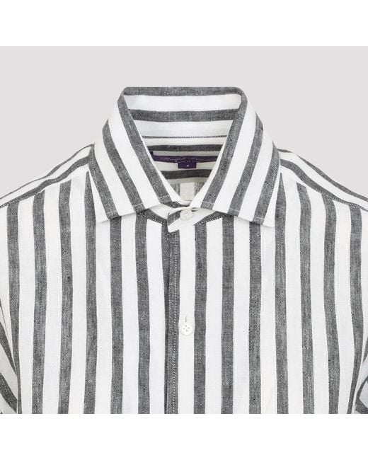 Ralph Lauren Blue And Capri Linen Shirt
