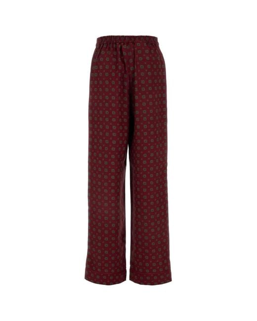 Moschino Couture Red Silk Pant