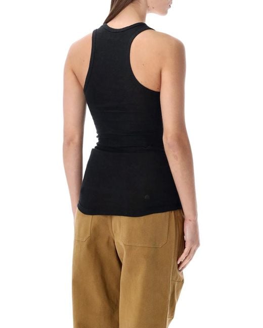Isabel Marant Black Isabel Marant Etoile Marant Étoile Thea Linen Tank