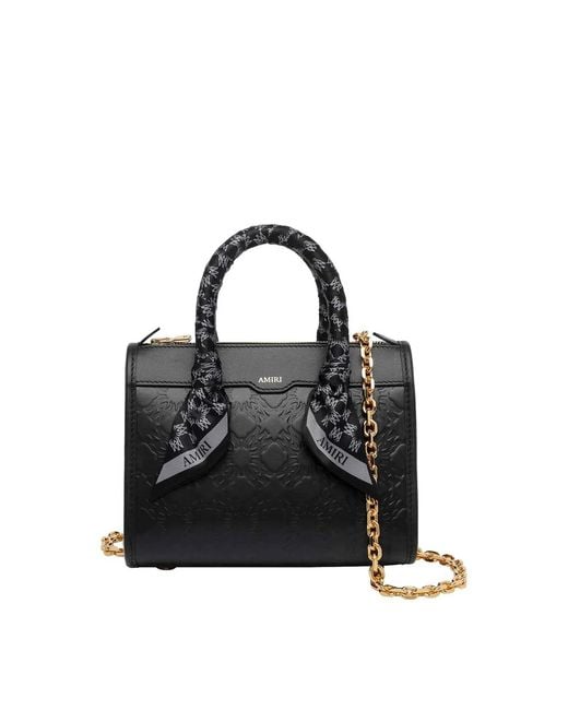 Amiri Black Ma Quad Micro Triangle Handbag