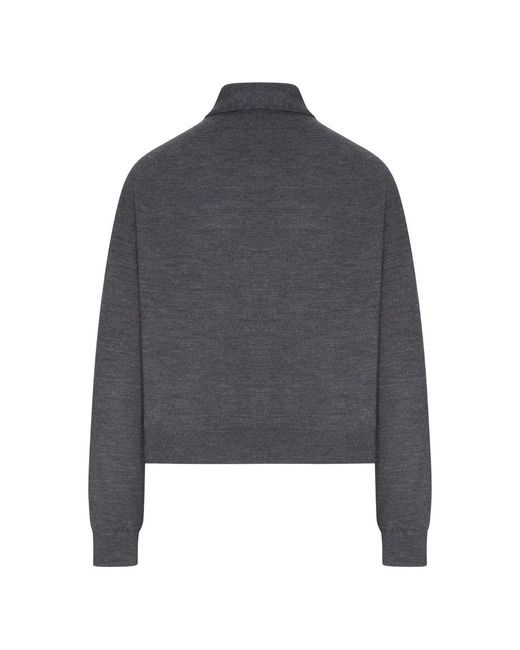 Miu Miu Blue Wool Cardigan