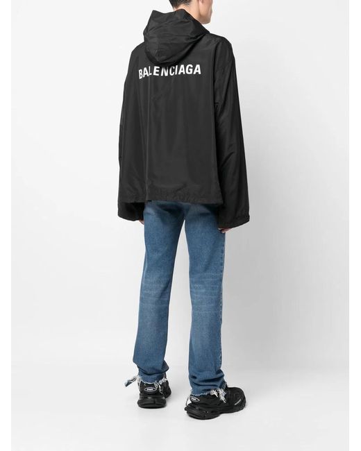 Balenciaga Black Nylon Zipped Jacket