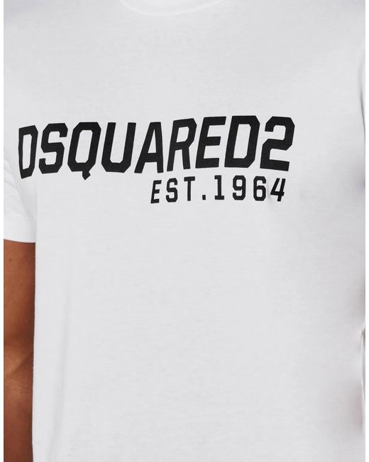 DSquared² White Cool Fit Logo T-Shirt for men