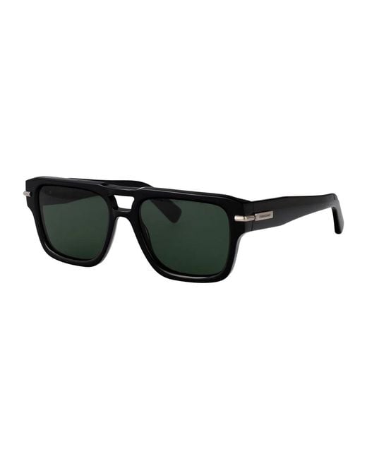 Ferragamo Black Acetate Sunglasses for men
