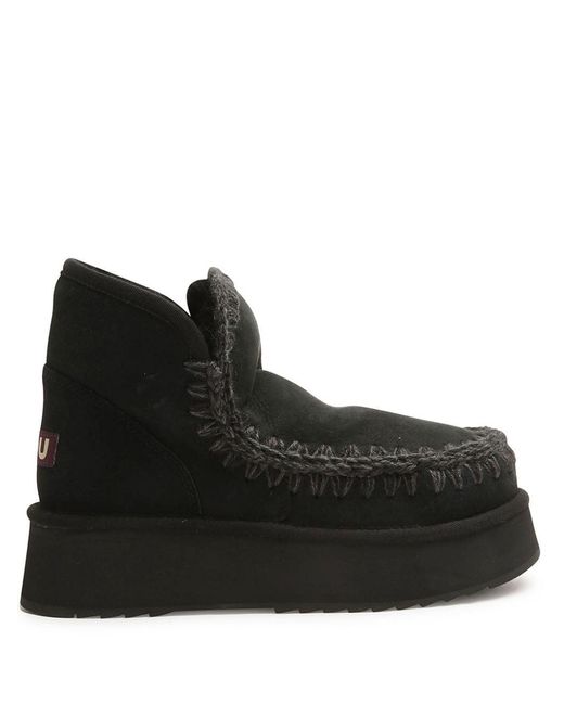 Mou Black Mini Boots