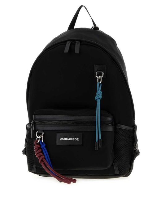 DSquared² Black Backpack for men