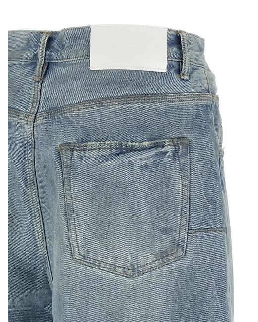 Purple Blue 'P070 Vintage Dust Bowl' Bermuda Shorts for men