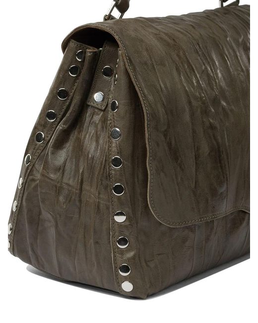 Zanellato Brown "Postina Plissé" Hand Bag
