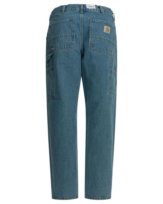 Carhartt Blue Cotton Jeans for men