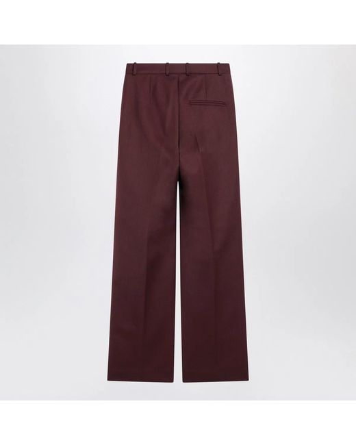 Frankie Shop Purple Lenora Wool-Blend Trousers