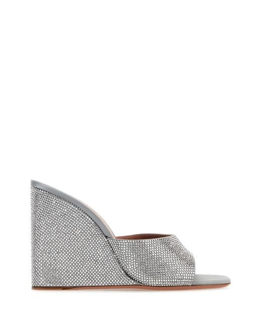AMINA MUADDI Gray Scarpe Con Tacco