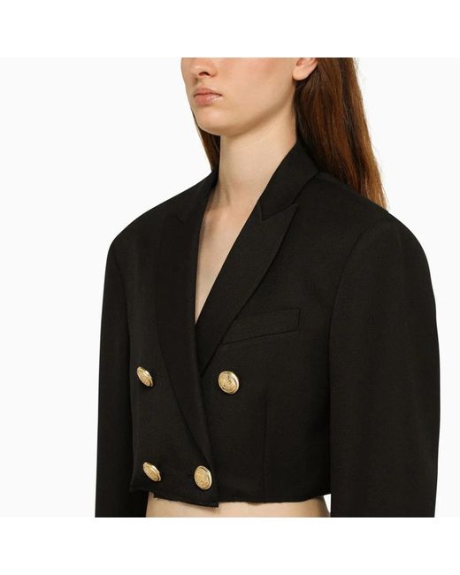 Palm Angels Black Cropped Blazer