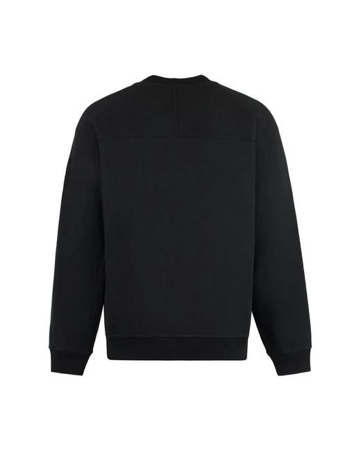 Stone Island Black Cotton Crew-Neck Sweatshirt for men