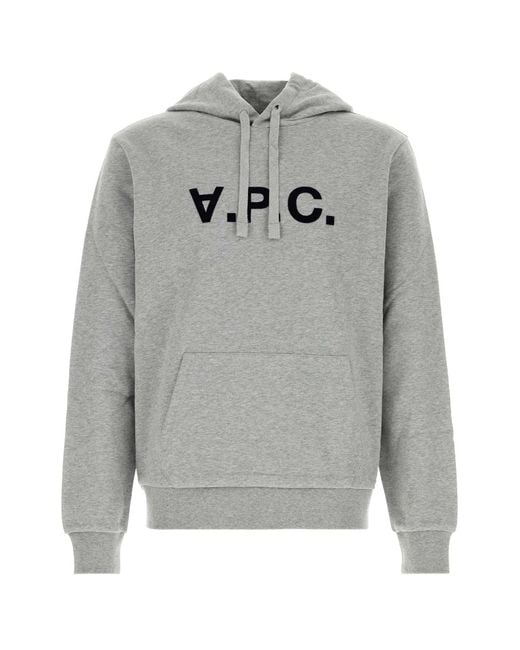 A.P.C. Gray Hoodie Standard Grand Vpc
