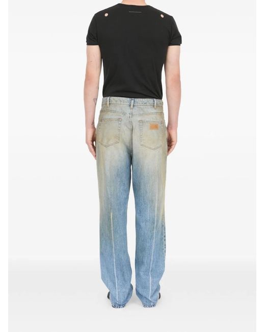 MM6 by Maison Margiela Midblue Washedeffect Denim Jeans for men