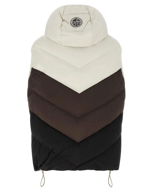 Kiton Gray Chevron Stitching Padded Vest