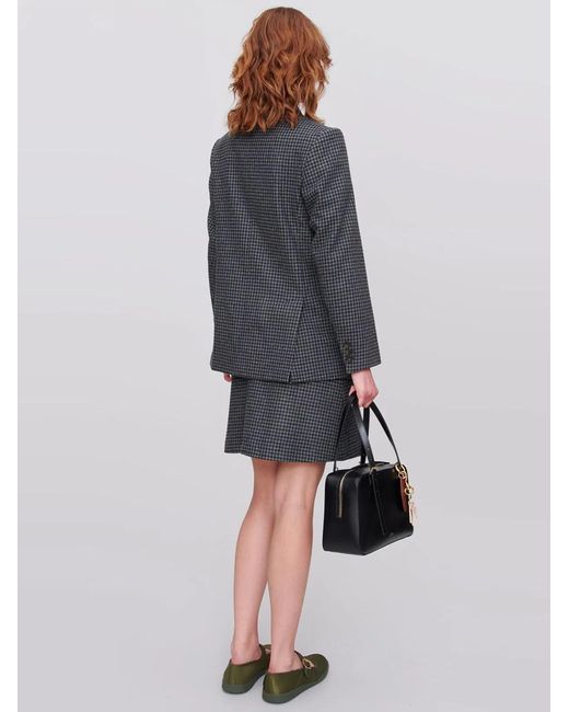 A.P.C. Gray Lucy Double Breasted Blazer