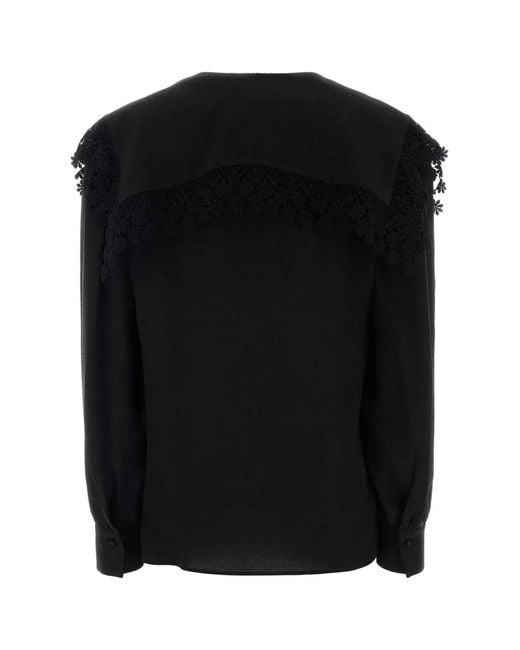 Chloé Black Silk Shirt